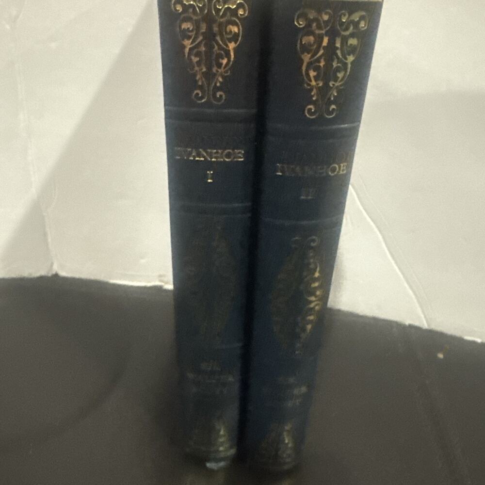 Ivanhoe I & II Sir Walter Scott 2 Volume Vintage Hardcover Books Set Classics